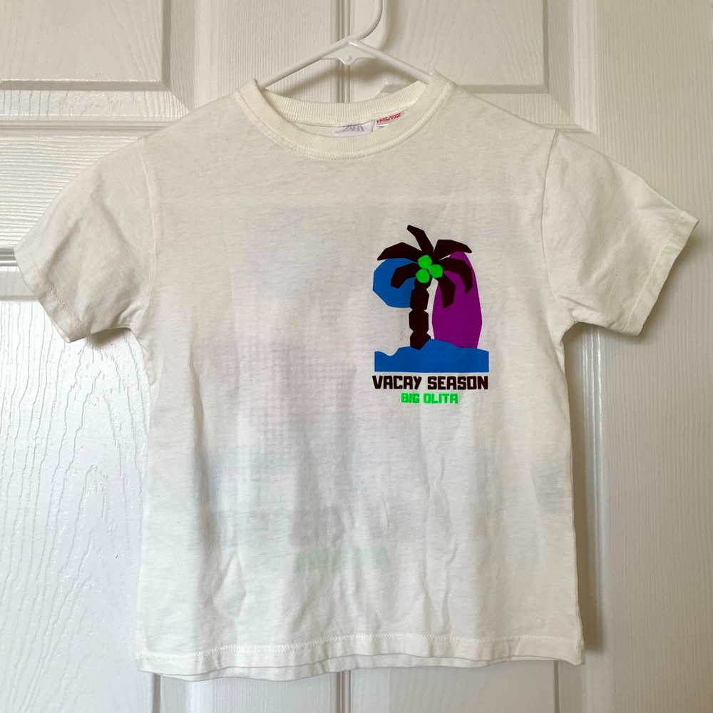 Zara Kids Cotton Unisex Tee - size 4-5